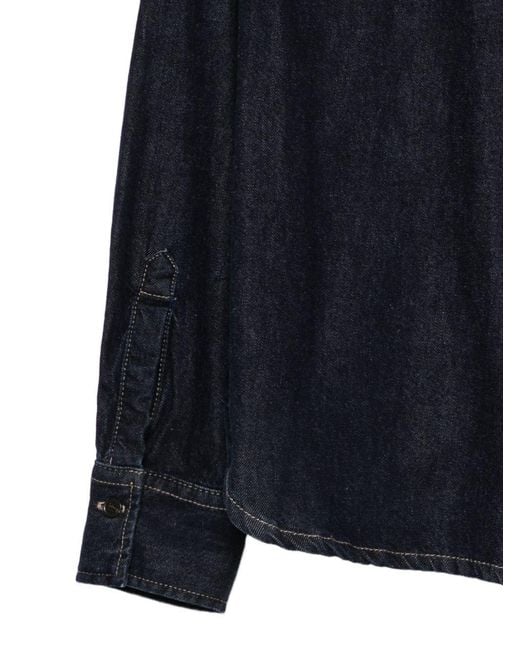 Closed Blue Boxy Fit Denim Shirt