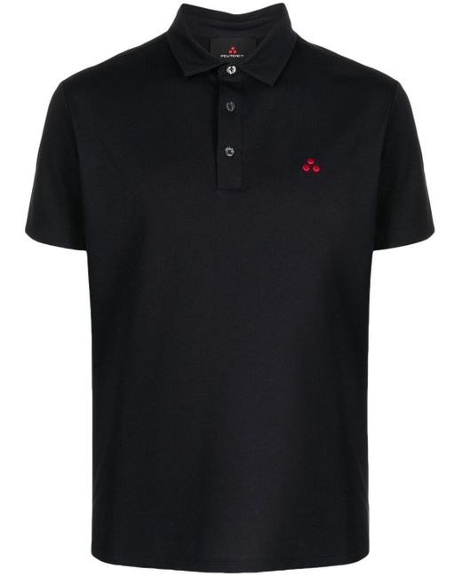 Peuterey Black Logo-embroidered Polo Shirt for men
