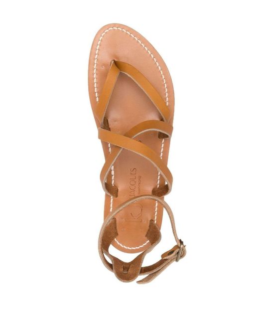 K. Jacques Brown Épicure Flat Sandals