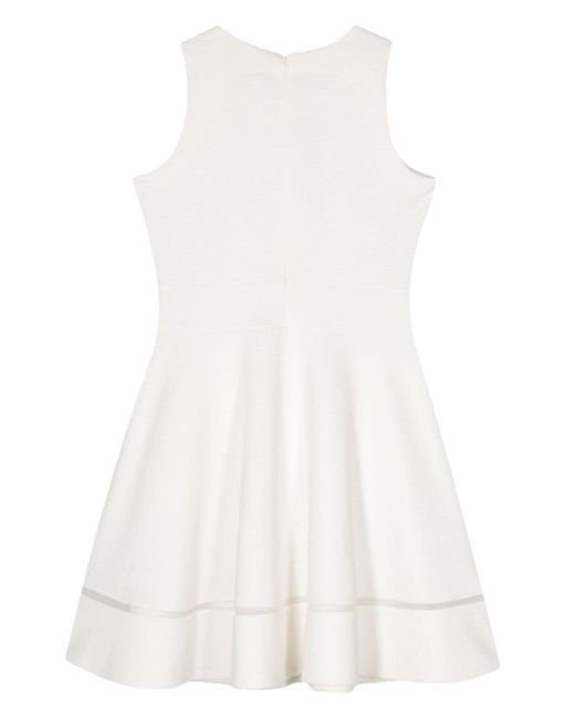 Emporio Armani White Ottoman Jersey Mini Dress