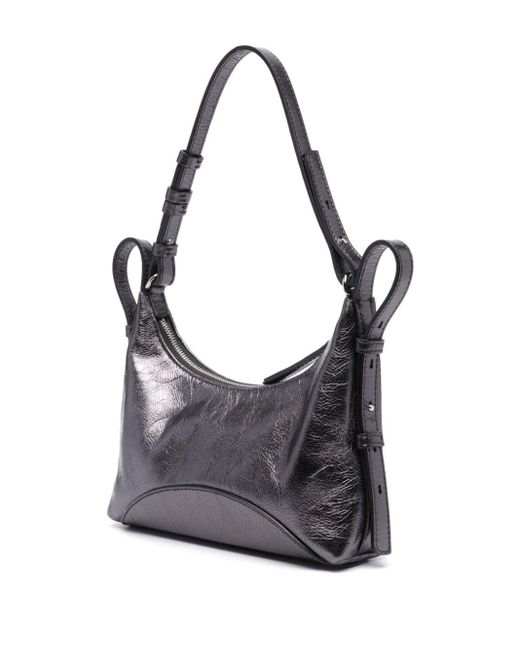 Zanellato Gray Cortina Crinkled Leather Bag