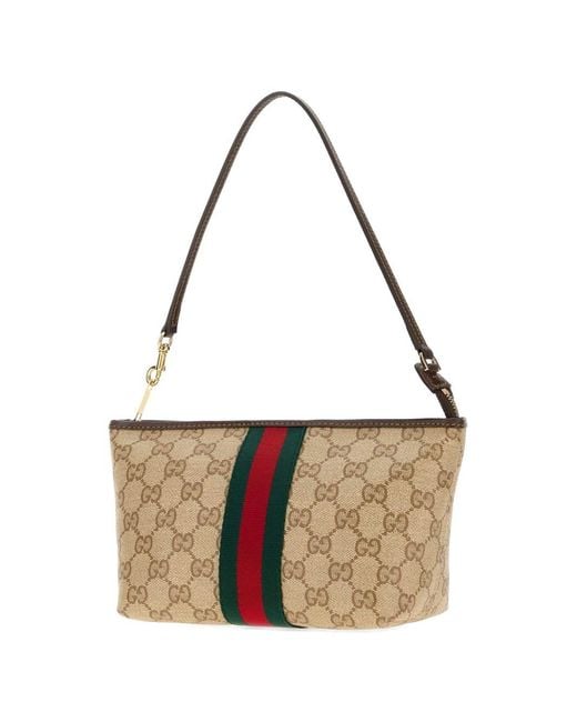 Gucci White Gg Web Mini Bag