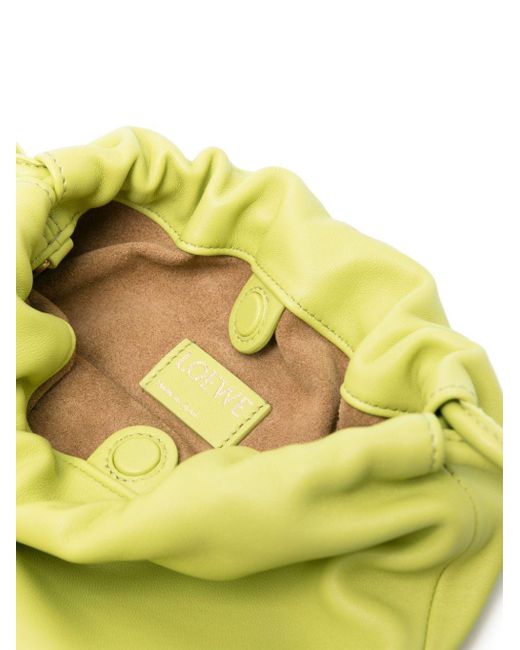 Loewe-Paulas Ibiza Yellow Flamenco Leather Clutch Bag