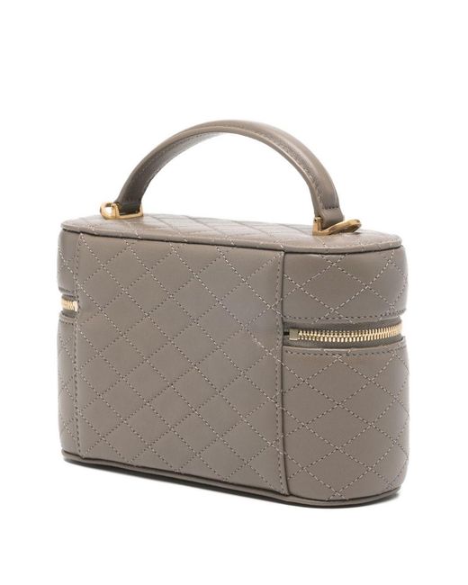 Saint Laurent Gray Gaby Leather Vanity Case
