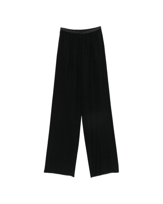 Emporio Armani Black Elasticated Straight Trousers