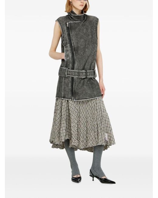 DIESEL Gray Belted Mini Dress