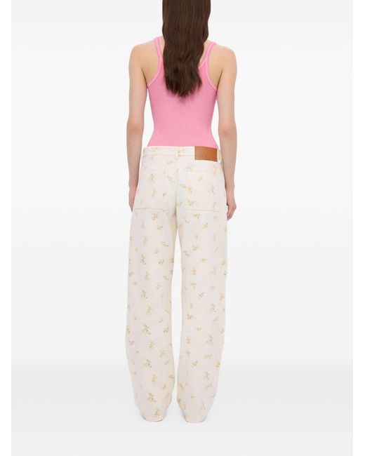 MSGM White Cotton Trousers