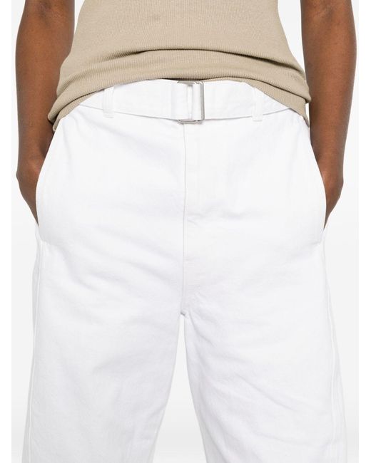 Lemaire White Twisted Cotton Jeans