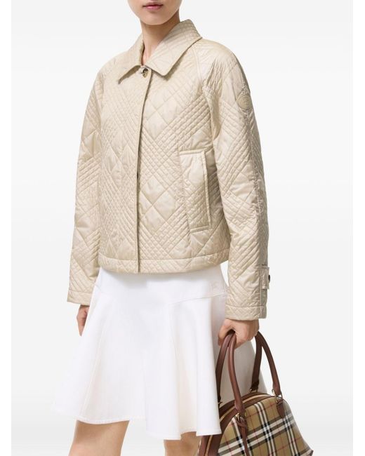 Burberry White Nylon Quilted Jacket