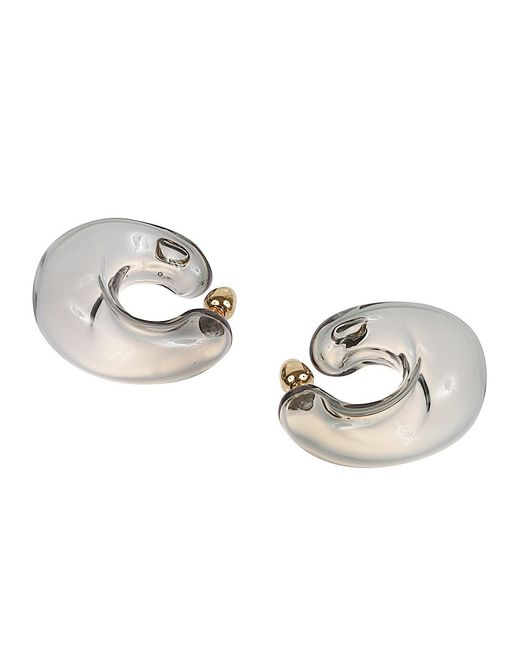 Alaïa Metallic Bubble Hoop Earrings