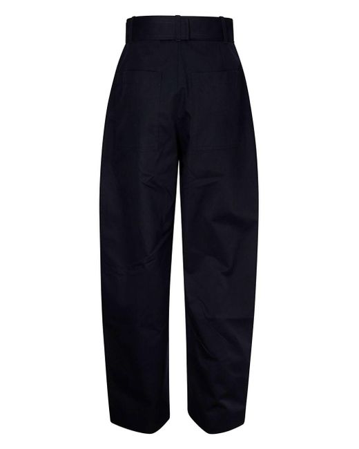 Studio Nicholson Blue Round Leg Cotton Trousers