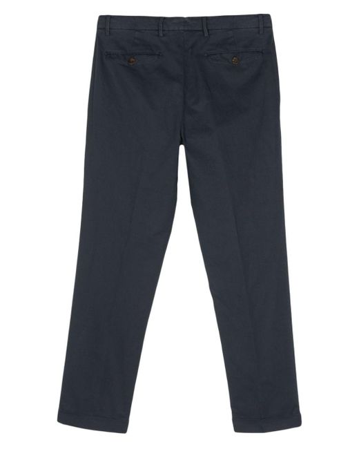 Briglia 1949 Blue Cotton-blend Tapered Trousers for men