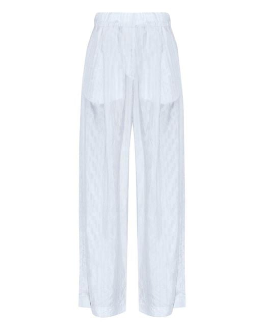 Dries Van Noten White Pila Wide-Leg Trousers