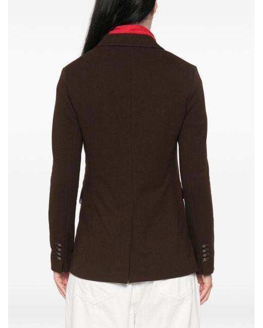 Circolo 1901 Black Cotton Double-Breasted Jacket