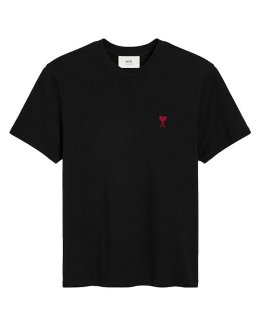 AMI Black Ami De Coeur Cotton T-Shirt for men
