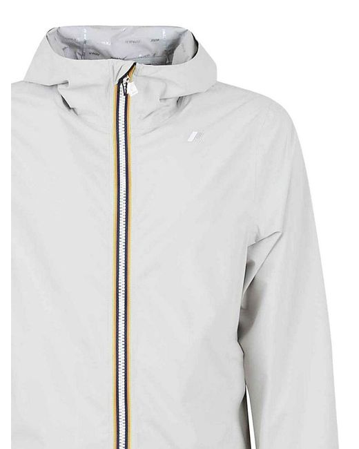 K-Way Gray Stretch Dot Jacket for men