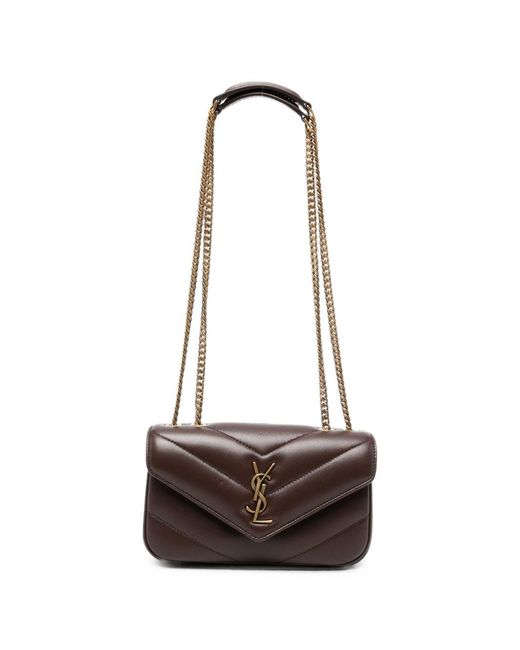 Saint Laurent White Loulou Mini Suede Leather Shoulder Bag