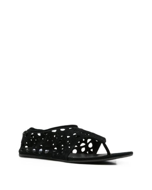 Alaïa White Neo Vienne Flat Sandals