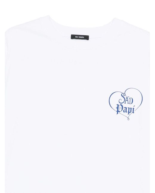 Willy Chavarria White Precious Sad Papi Northsider T-Shirt for men