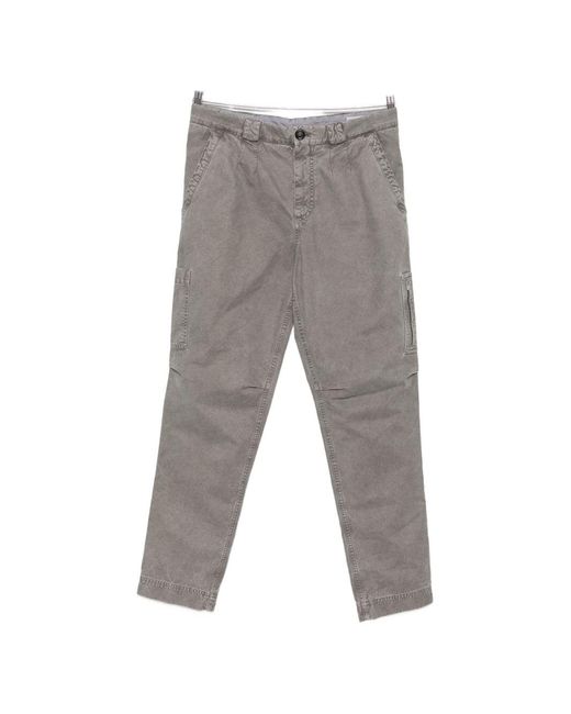 Brunello Cucinelli Gray Cotton Trousers for men