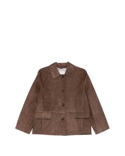 Max Mara Brown Leather Jacket