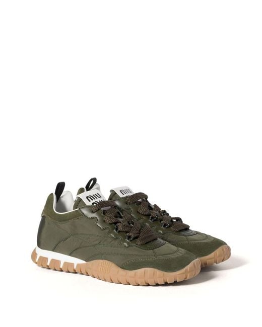 Miu Miu Green Tyre Sneakers