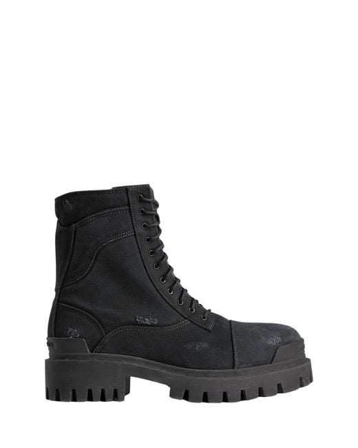 Balenciaga Black Combat Strike Boot for men