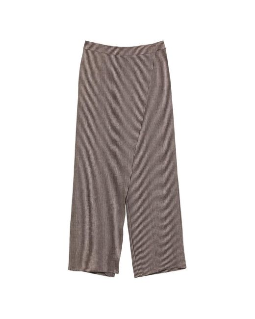Alysi Gray Wide-Leg Trousers