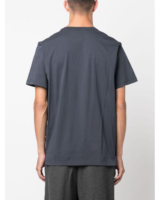 Parajumpers Blue Pocket Detail Cotton T-shirt for men
