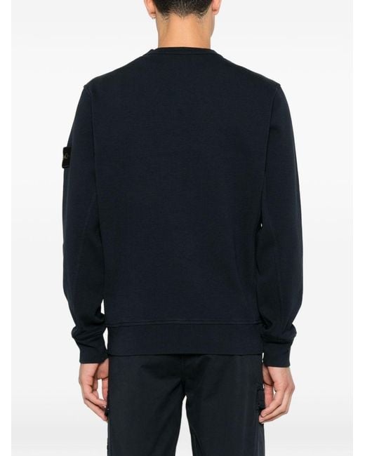 Stone Island Black Cotton Crewneck Sweatshirt for men
