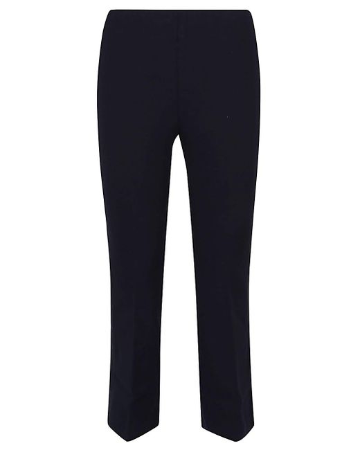 Liviana Conti Blue Flared Cropped Trousers