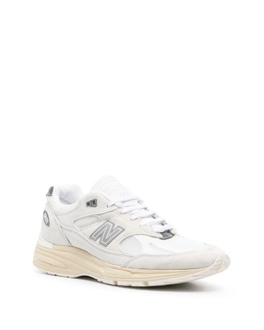 New Balance White Sneakers 991V2 for men