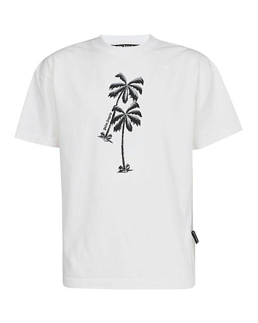 Palm angels x tessabit Palm Cotton T-shirt in White for Men | Lyst