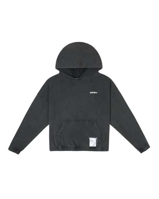 Satisfy Black Hooded Sweatshirt for men