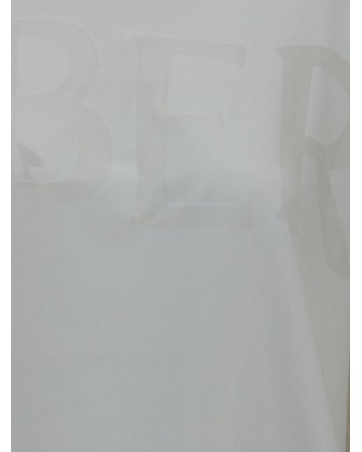Burberry Gray Logo Cotton T-Shirt