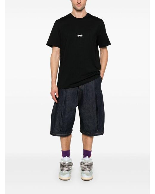 MSGM Black Crewneck T-Shirt for men