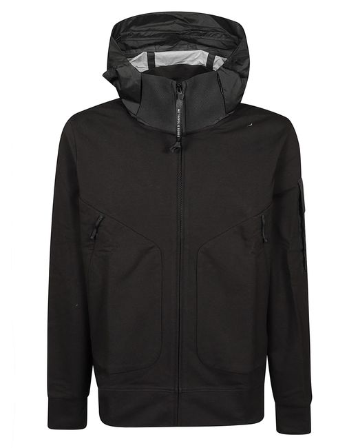 C P Company Black Sweatshirt With Logo for men