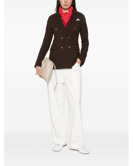 Circolo 1901 Black Cotton Double-Breasted Jacket