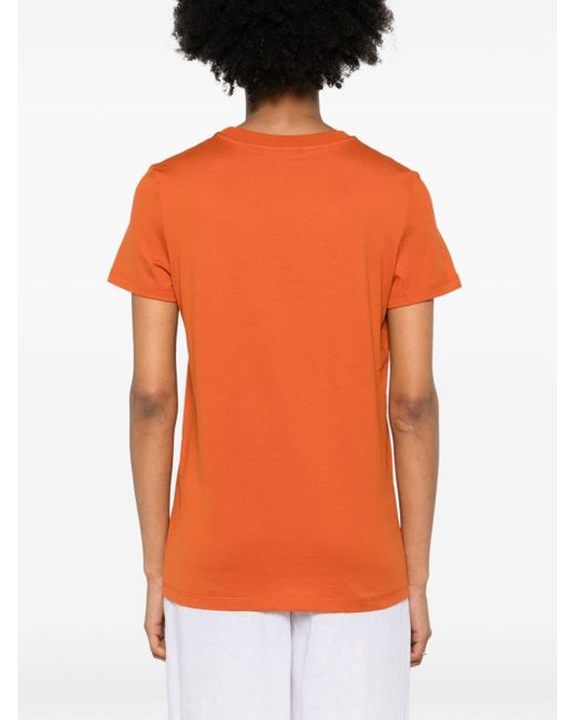 Max Mara Orange Logo Cotton T-shirt