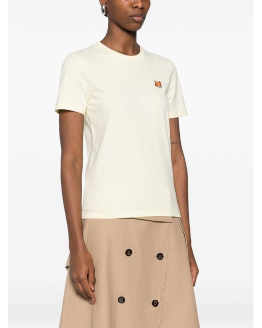 Maison Kitsuné White Fox Head Cotton T-Shirt
