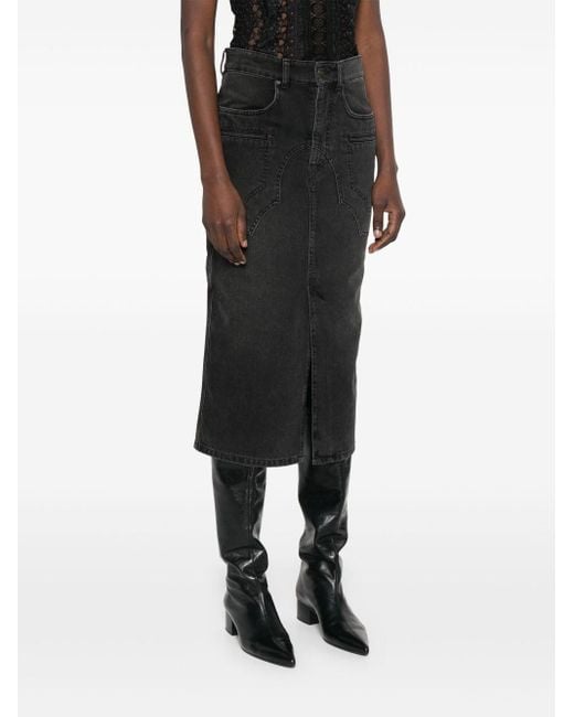 Gonna Midi Britt di Isabel Marant in Black