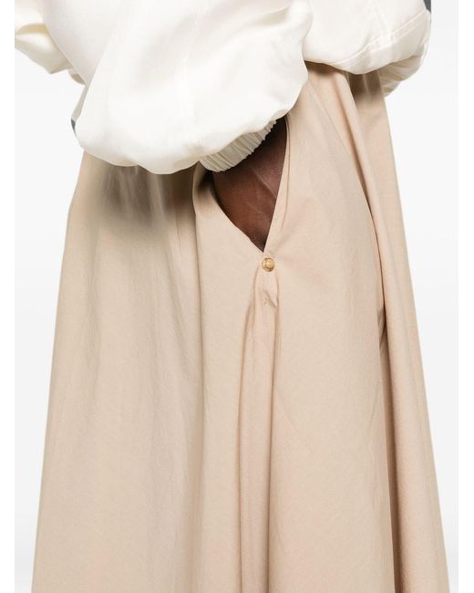White Sand Natural Cotton Long Skirt