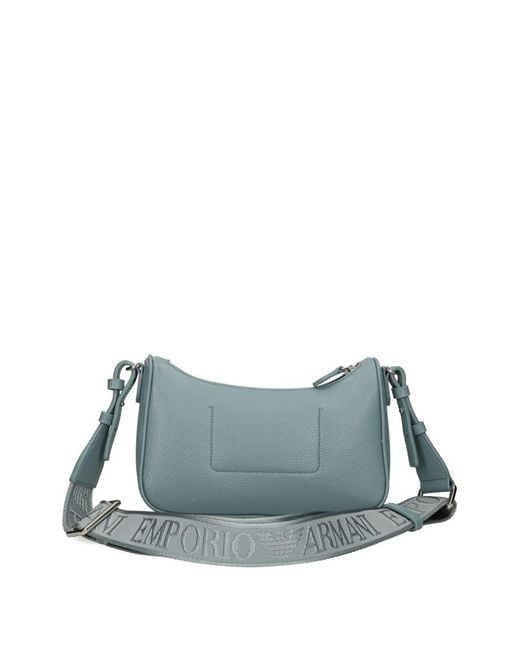Emporio Armani Blue Baguette Shoulder Bag