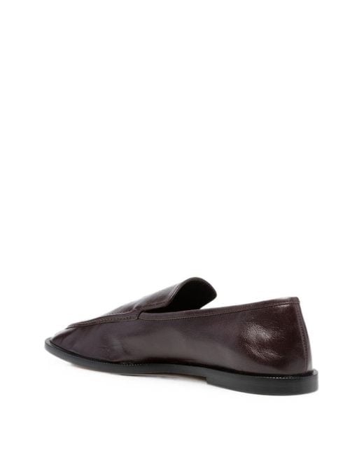 Alysi White Leather Loafers