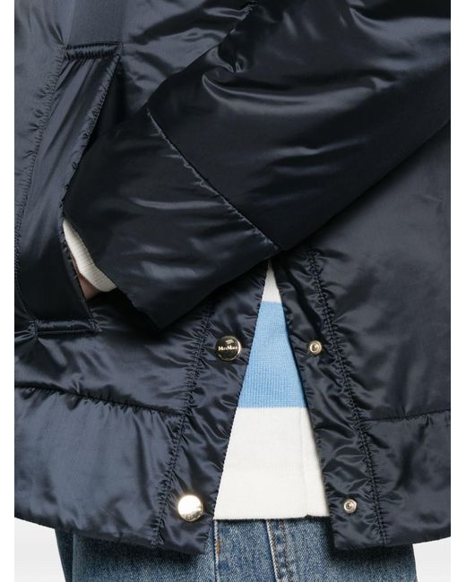 Max Mara Blue Nylon Blouson Jacket