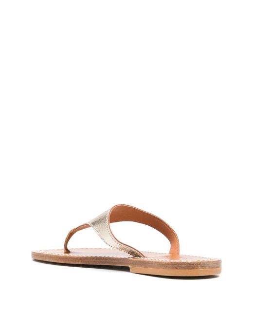 K. Jacques Metallic Pegase Leather Sandals