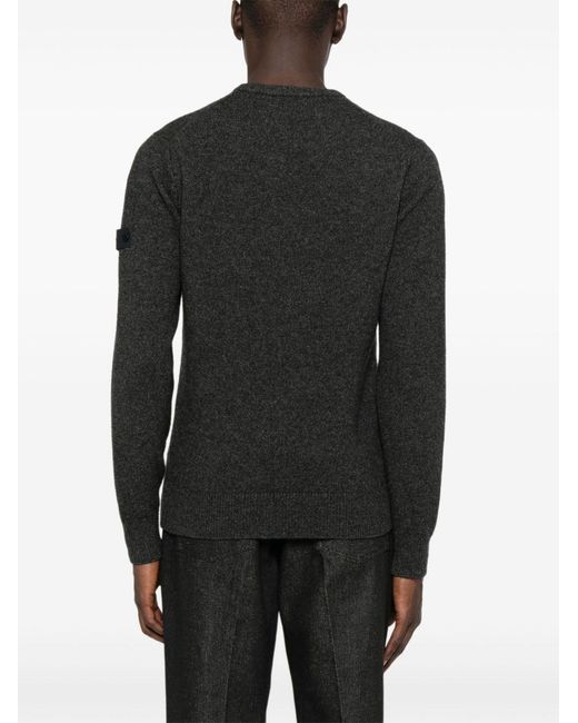 Peuterey Black Long-Sleeved Crewneck Sweater With Logo for men
