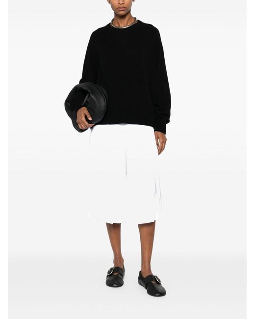 Soft Goat Black Cashmere Boyfriend Crewneck Jumper
