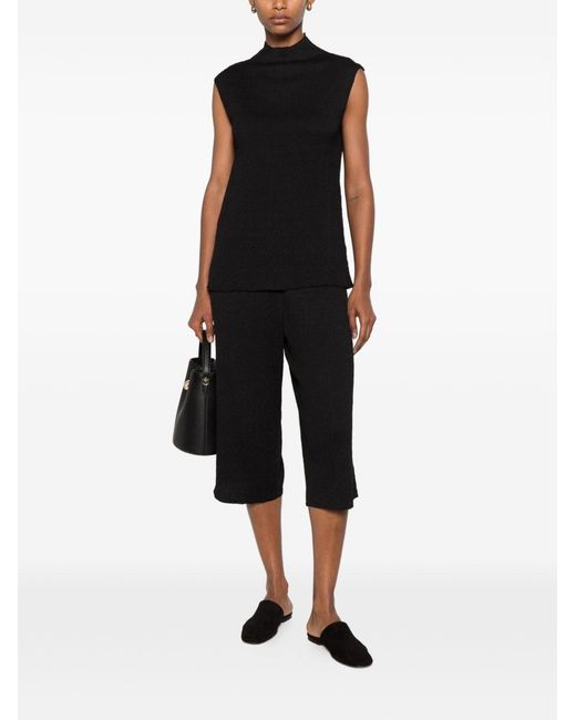 The Row Black Oakson Silk Top