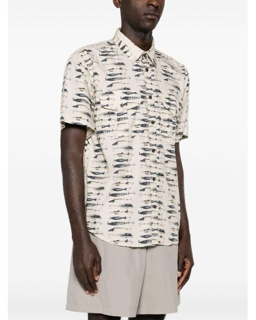 Filson White Fish-print Cotton Shirt for men